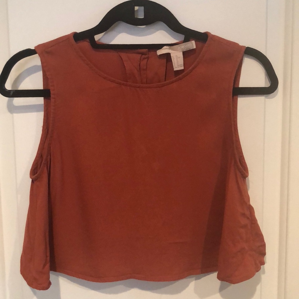 burnt orange crop top